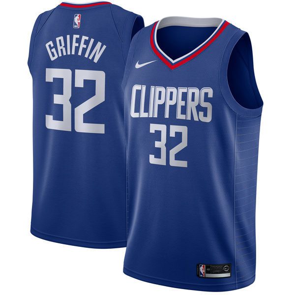 Men Los Angeles Clippers #32 Griffin Blue Game Nike NBA Jerseys